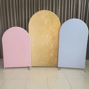 Cubiertas de <span class=keywords><strong>arco</strong></span> personalizadas, cubierta de fondo para decoraciones de cilindros de fiesta, Fondo de foto de <span class=keywords><strong>arco</strong></span> de tela elástica de doble cara - Product Image 2