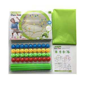 EN STOCK 87 accessoires Jouets éducatifs STEM pour enfants Jeux de construction Châteaux Tunnels Tente Construction de <span class=keywords><strong>fort</strong></span> en polygones Kit de construction de balles - Product Image 6