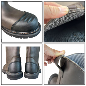 Top-Level con puntale in fibra composita stivali Unisex da uomo scarpe di sicurezza in pelle da cavallo pazzo al ginocchio per giacimento di Gas - Product Image 4