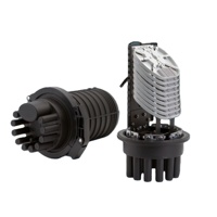 Boîtier de raccordement de câble optique à 3 ports, type dôme fermé, pour connecteur micro-fibre optique FTTH, fabriqué en usine, capacité maximale 144-288 fibres