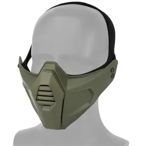 户外射击可调式安全防打击面罩运动透气半脸战术面罩