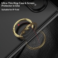 Compatible avec 18 Ultra pour étui de téléphone pliable Duo avec support anneau en PC et protection d'écran