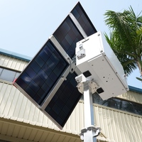 Mât de télescope portable de 3,5 m de hauteur, tour solaire CCTV pour parking, grand événement, chantier de construction