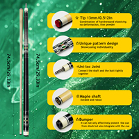 Queue de billard Bodong Emerald Maple, pointe de 13 mm, joint Uni-Loc, bâton de billard professionnel
