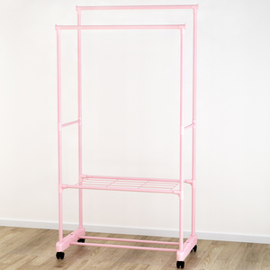 Stendibiancheria da letto per bambini <span class=keywords><strong>appendiabiti</strong></span> rosa <span class=keywords><strong>appendiabiti</strong></span> da terra stendibiancheria da esterno con ruote - Product Image 4