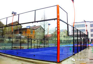 JSMC prezzo di fabbrica 12mm in vetro temperato Padel panoramico racchette da Tennis <span class=keywords><strong>corte</strong></span> Perruque coupé - Product Image 3