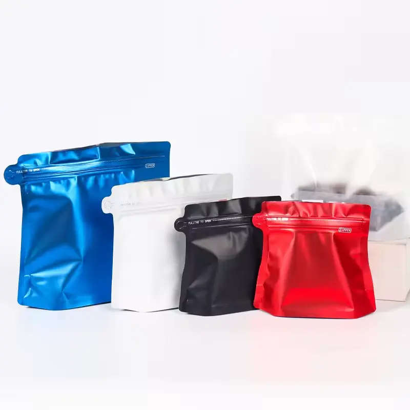 Bolsa de café sellada de ocho lados de 12oz, embalaje de 125g, bolsa de frijoles de fondo plano, diseño de logotipo personalizado, soporte de seguridad para alimentos, café