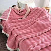 Plaid polaire 100 % polyester très chaud et moderne, ultra confortable, en fausse fourrure de lapin, lavable en machine – Vente flash