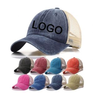 Blank 6 Panel High Quality Trucker Caps 3D Embroidery Custom Breathable Waterproof 100% Cotton Fashion Casual Outdoor Travel - Product Image 1