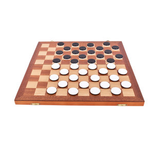 Clearance Sale Wooden Folding 100 Square International Checkers <strong>Board</strong> 10x10 Inlaid International <strong>Draughts</strong> - Product Image 5