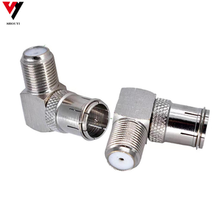 BNC لـ w F توصيل سريع أنثى بريطانية رأس F موصل كابل RF محول تلفزيون الكوع - Product Image 2