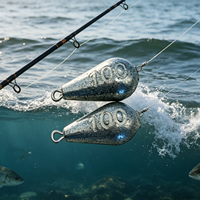 Plombs de pêche en fonte en forme de goutte d'eau 10g-200g, lestes en plomb pour la pêche en rivière et en mer, matériel de pêche en gros
