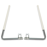 Paar 60-Zoll-Bootsanhänger-Führungsstangen-Set, verzinkt, mit PVC-Stangenabdeckungen