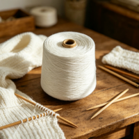 21S Big White Raw High Tenacity Ring Spun Polyester Yarn for Socks & Hoodies