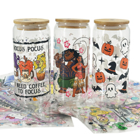 Autocollants de mode personnalisés UV DTF pour tasses, transferts vinyle éco-solvant pour mugs, verres, tasses à café, gobelets