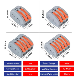 2 3 4 5 Ports Fast and Stable Connection <b>Quick</b> Push in Lever Wire <b>Connector</b> Splicing Compact Terminal - Product Image 3