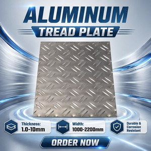 Aluminum <b>Metal</b> 300mm Thickness 1060 Plate Eco-friendly Anti-slip Roofing Tread Checkered Embossed Sheet - Product Image 1