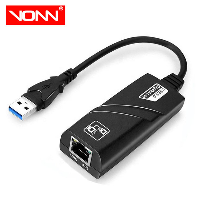 USB3.0 Wired External Laptop Ethernet Adapter 10/100/1000Mbps USB to RJ45 Gigabit