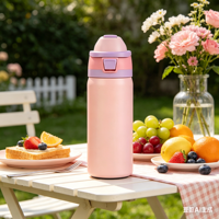 EVERSHINE Termo de Acero Inoxidable de 16oz/480ml, Dos en Uno, para Camping, Aislamiento al Vacío, Rendimiento Térmico de 12-24 Horas, a Prueba de Fugas