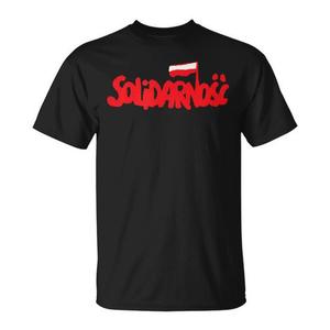 T-Shirt Solidarnosc Polonia Patriot Libertà Nera da Uomo, Taglia M, Manica Corta, Girocollo, per Adulti, per Attività Promozionali, Stampa Serigrafica - Product Image 1