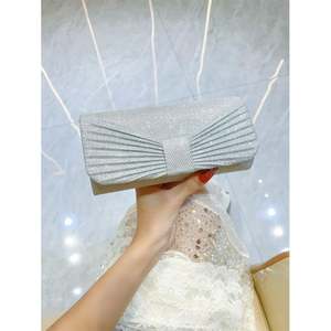 Bolso de Mano de Cristal con Forma de Lazo de Satén, Cadena para el Hombro, Bolsos Elegantes para Mujer, Bolso de Fiesta, Bolso de Mano para Eventos - Product Image 2