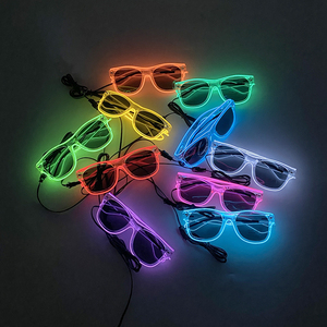 <span class=keywords><strong>Occhiali</strong></span> Luminosi alla Moda per le Feste, <span class=keywords><strong>Occhiali</strong></span> LED al Neon Verde Lime con Cavo EL per Decorazioni Natalizie e di Halloween - Product Image 4