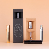 Fournisseur de la Chine bouteille de diffuseur de roseau en verre vide d'huile de parfum de conception personnalisée bouteille de parfum en verre de 5ml avec pompe en aluminium doré