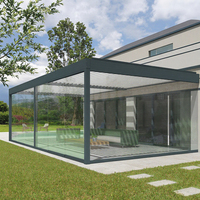 Auvent en aluminium d'extérieur directement de l'usine, bioclimatique, à lamelles électriques, pour jardin, balcon, terrasse, imperméable, style nature vert
