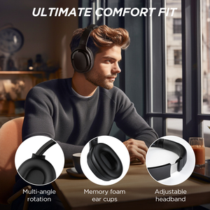 <span class=keywords><strong>Auriculares</strong></span> con cancelación de <span class=keywords><strong>ruido</strong></span> ANC <span class=keywords><strong>Auriculares</strong></span> inalámbricos con cable BT para estudio y deporte con Supergraves - Product Image 5