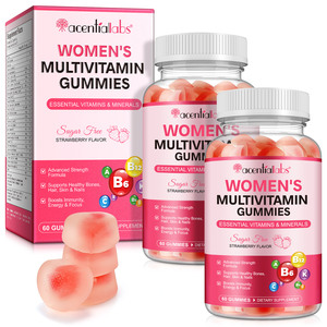 Gomitas Multivitamínicas para Mujer de Acentiallabs, Vitaminas A, D, C, E, Vitaminas Masticables para Adultos, Soporte Multivitamínico para Adultos - Product Image 1