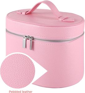 Custom PU Leather Portable Cosmetic Storage Box Travel <b>Makeup</b> Cosmetic Bag <b>Makeup</b> Case <b>Vanity</b> Beauty Organizer - Product Image 3