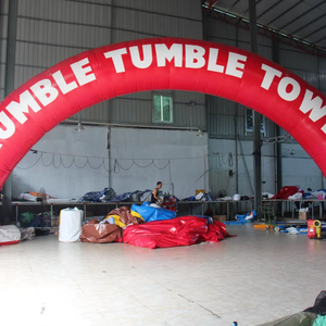 Arco inflable RUMBLE TUMBLE TOWER para eventos de venta y publicidad comercial al aire libre - Product Image 1
