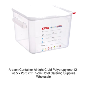 ภาชนะโพลีโพรพิลีนสุญญากาศ 12 ลิตร 28.5 × 28.5 × 21 ซม. พร้อมฝาปิดอาราเวน - Product Image 2