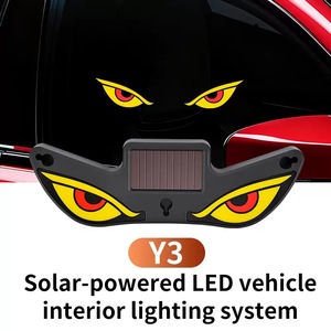 ไฟนีออน LED แสดงอารมณ์แบบไดนามิก UNISHOON 1 ชิ้น ไฟตาปีศาจพลังงานแสงอาทิตย์สำหรับรถยนต์ทันสมัย ไฟเตือนกันชนท้ายแบบเงา - Product Image 6