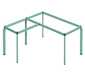 Hot Bán Hiện Đại L-Hình Thép Không Gỉ Văn Phòng Bảng Cho 2 Người Với Modular Máy Trạm Và Tủ Lưu Trữ - Product Image 5