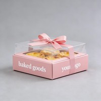 Boîte à cupcakes, biscuits et beignets OEM pour la Saint-Valentin, de haute qualité, avec boîte transparente à 4 compartiments, boîte à beignets, boîte à tartes aux œufs