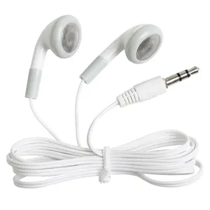 White 3.5mm Disposable Earphone Wired In Ear Earphone For Museum Concert Library For School Company Gift