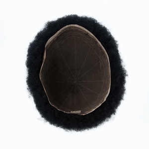 Système capillaire invisible ultra-fin en cheveux naturels, base pleine peau, postiche pour hommes, toupet afro bouclé crépu pour hommes noirs - Product Image 2