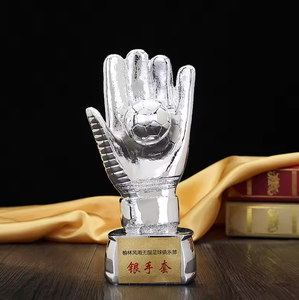 Guante de <span class=keywords><strong>portero</strong></span> de fútbol de resina personalizado dorado Premio Recuerdo Artesanía Trofeo deportivo - Product Image 5