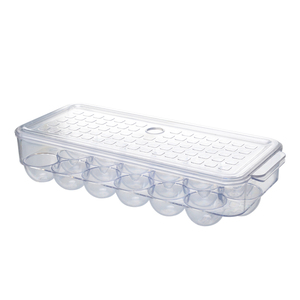 WOKA Plastic Egg Holder Clear Deviled Egg Tray Carrier Storage Box Plastic Egg Storage Container With Lid