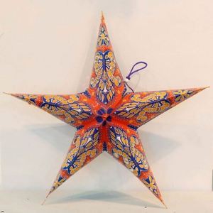 Hot Sale Red Handmade 46cm Christmas Paper <b>Star</b> Ornaments for <b>Hanging</b> Decoration - Product Image 4