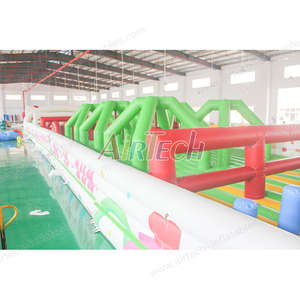 Coloré <span class=keywords><strong>Ninja</strong></span> Obstacle Course Géant Bonjour Chat Gonflable pour Enfants et Adultes Directement De L'usine De Chine - Product Image 3