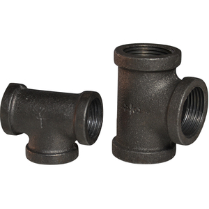 1/2 inch dễ uốn sắt tự nhiên màu Đen bằng Tee Nữ Dải gang phụ kiện đường ống được sử dụng cho trang trí nhà - Product Image 3