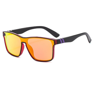 Lunettes de soleil rectangulaires Y2K polarisées UV400 à monture complète unisexe protection solaire adulte 68279 - Product Image 4