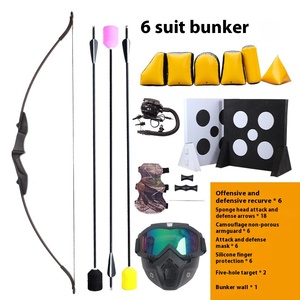 Ensemble de jeu de tir à l'arc CS pour 6 personnes, flèches en mousse de sécurité, arc recurve, gilet de protection, protège-bras - Product Image 3