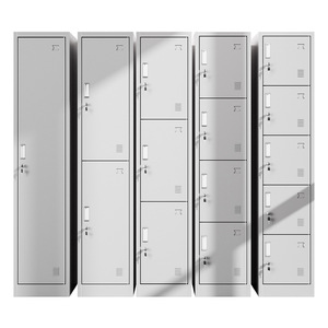 Armoire en acier à une porte, casier de rangement pour vêtements en métal verrouillable, vestiaire pour personnel et salle de sport - Product Image 5