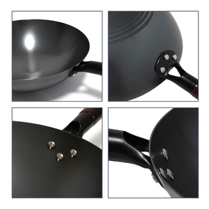 Premium Quality Iron Round Bottom Wok Multi Size Available <strong>Non</strong> <strong>Stick</strong> Uncoated Even Heat Distribution Cookware - Product Image 6