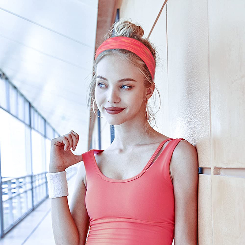 high quality custom logo women elastic quickly dry sport gym yoga headband