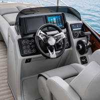 Bateau ponton Kinocean 27 pieds, série sport, bateau de luxe en fibre de verre avec double console pour l'Australie et les États-Unis