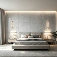 Vente en gros de panneaux muraux décoratifs en PVC à revêtement UV, design marbre, 1220*2440 mm, pour murs intérieurs